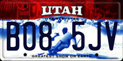 UT license plate B085JV