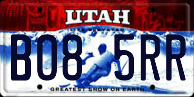 UT license plate B085RR