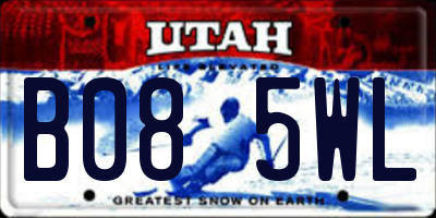 UT license plate B085WL