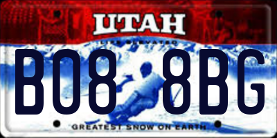 UT license plate B088BG