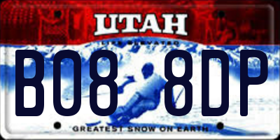 UT license plate B088DP
