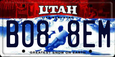 UT license plate B088EM