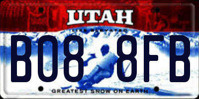 UT license plate B088FB