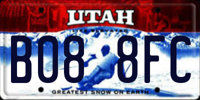 UT license plate B088FC
