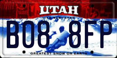 UT license plate B088FP