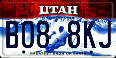 UT license plate B088KJ