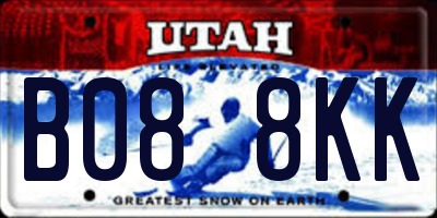 UT license plate B088KK