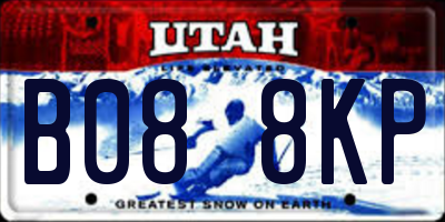 UT license plate B088KP