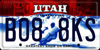 UT license plate B088KS