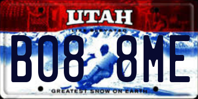 UT license plate B088ME