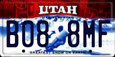 UT license plate B088MF