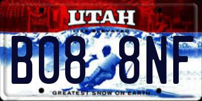 UT license plate B088NF
