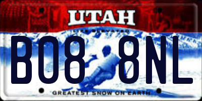 UT license plate B088NL