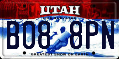UT license plate B088PN