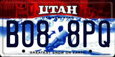 UT license plate B088PQ
