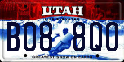 UT license plate B088QO