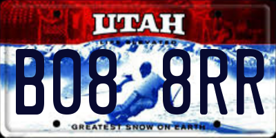 UT license plate B088RR