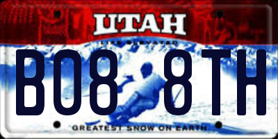 UT license plate B088TH