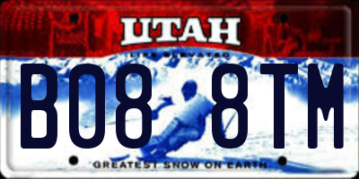 UT license plate B088TM