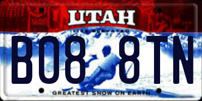 UT license plate B088TN