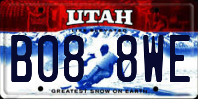 UT license plate B088WE