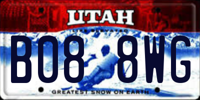 UT license plate B088WG