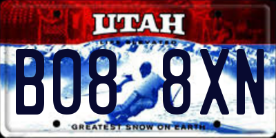UT license plate B088XN