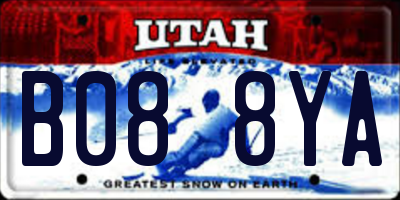 UT license plate B088YA