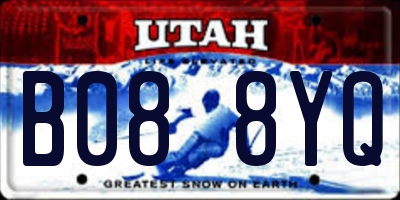 UT license plate B088YQ
