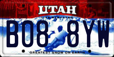 UT license plate B088YW