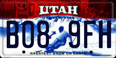 UT license plate B089FH