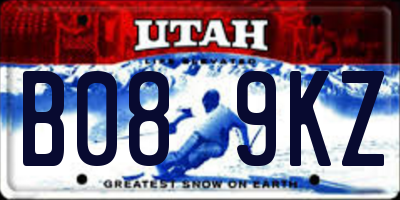 UT license plate B089KZ