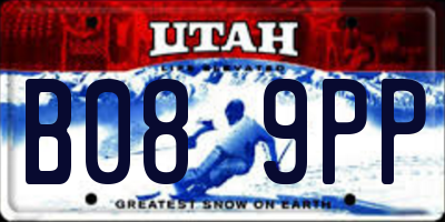 UT license plate B089PP