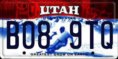 UT license plate B089TQ