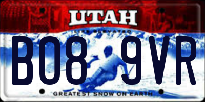 UT license plate B089VR