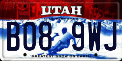 UT license plate B089WJ