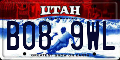 UT license plate B089WL