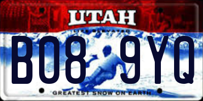UT license plate B089YQ