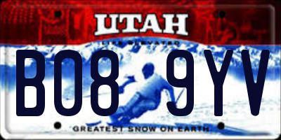 UT license plate B089YV