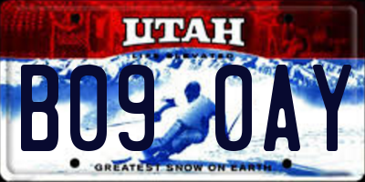 UT license plate B090AY