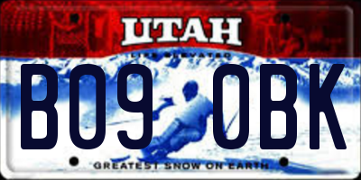 UT license plate B090BK