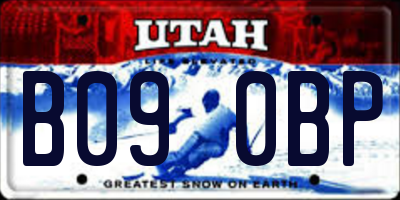 UT license plate B090BP