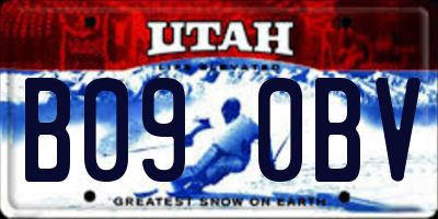 UT license plate B090BV
