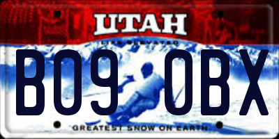 UT license plate B090BX