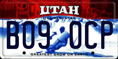 UT license plate B090CP
