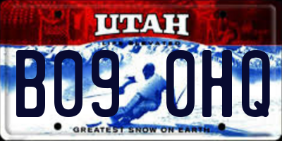 UT license plate B090HQ