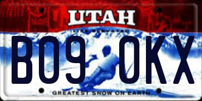 UT license plate B090KX
