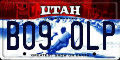 UT license plate B090LP