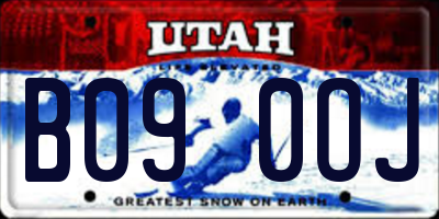UT license plate B090OJ