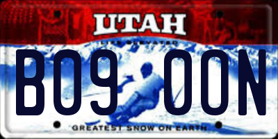 UT license plate B090ON